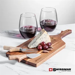 Swissmar® Paddle Board & 2 Stanford Stemless Wine | https://www.bestnamebadges.com