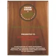 9" x 12" Step-Edge Genuine Walnut Plaque | https://www.bestnamebadges.com
