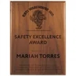 9" x 12" Step-Edge Genuine Walnut Plaque | https://www.bestnamebadges.com