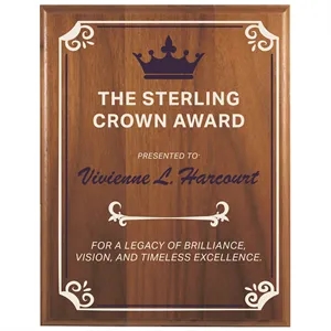7" x 9" Step-Edge Genuine Walnut Plaque