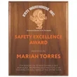 8" x 10" Step-Edge Genuine Walnut Plaque | https://www.bestnamebadges.com