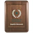 6" x 8" Elliptical Edge Round Corner Genuine Walnut Plaque | https://www.bestnamebadges.com