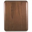 7" x 9" Elliptical Edge Round Corner Genuine Walnut Plaque | https://www.bestnamebadges.com