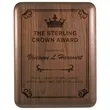7" x 9" Elliptical Edge Round Corner Genuine Walnut Plaque | https://www.bestnamebadges.com