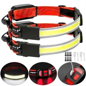 USB Rechargeable COB Wide Beam Headlight