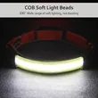 USB Rechargeable COB Wide Beam Headlight | https://www.bestnamebadges.com