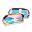 Clear TPU Holographic Makeup Bag With Zipper | https://www.bestnamebadges.com