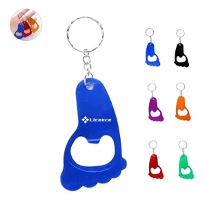 Bottle Opener With Foot Shaped Keychain