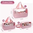 Clear Travel Toiletry Bag With Handle | https://www.bestnamebadges.com