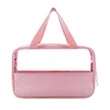 Clear Travel Toiletry Bag With Handle | https://www.bestnamebadges.com