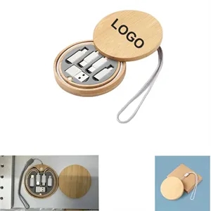 Bamboo Charging Cable | https://www.bestnamebadges.com