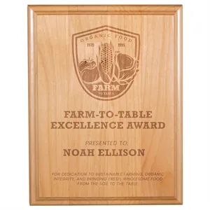 7" x 9" All American Red Alder Plaque