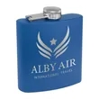 6oz. Matte Powder Coated Stainless Steel Flask | https://www.bestnamebadges.com
