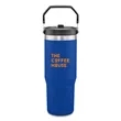 Revive SS Travel Mug w/Handle & Straw - 30oz | https://www.bestnamebadges.com
