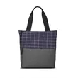 Flannel Check Accent Tote Bag | https://www.bestnamebadges.com