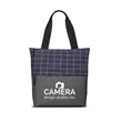 Flannel Check Accent Tote Bag | https://www.bestnamebadges.com