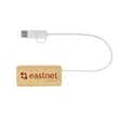 Douglas Bamboo Dual USB Hub | https://www.bestnamebadges.com