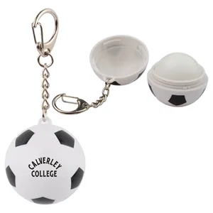 Soccer SPF15 Lip Balm with Keychain | https://www.bestnamebadges.com