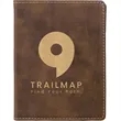 Rustic/Gold Leatherette Passport Holder | https://www.bestnamebadges.com