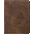 Rustic/Gold Leatherette Passport Holder | https://www.bestnamebadges.com