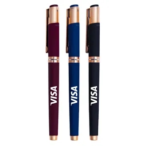 Union Printed - Earlyn Satin Soft Rose Gold Gel Pen w/ Cap