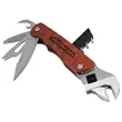 6 1/2" Wrench Multi-Tool with Wood Handle/Bag | https://www.bestnamebadges.com