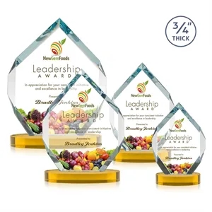 Royal Diamond VividPrint™ Award on Alberton Base - Amber | https://www.bestnamebadges.com