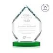 Royal Diamond Award on Alberton Base - Green | https://www.bestnamebadges.com