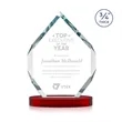 Royal Diamond Award on Alberton Base - Red | https://www.bestnamebadges.com