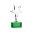 Tuscany Chrome Star VividPrint™ Award on Paragon Base-Green | https://www.bestnamebadges.com