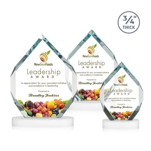 Royal Diamond VividPrint™ Award on Alberton Base - White | https://www.bestnamebadges.com