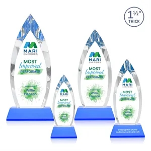 Fortier VividPrint™ Award on Entwhistle Base - Sky Blue | https://www.bestnamebadges.com