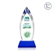 Fortier VividPrint™ Award on Entwhistle Base - Blue | https://www.bestnamebadges.com