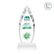 Fortier VividPrint™ Award on Entwhistle Base - Clear | https://www.bestnamebadges.com