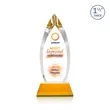 Fortier VividPrint™ Award on Entwhistle Base - Amber | https://www.bestnamebadges.com