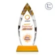 Fortier VividPrint™ Award on Entwhistle Base - Amber | https://www.bestnamebadges.com