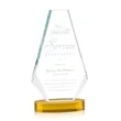 Kingsley Award on Alberton Base - Amber | https://www.bestnamebadges.com
