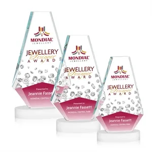 Kingsley VividPrint™ Award on Alberton Base - White | https://www.bestnamebadges.com