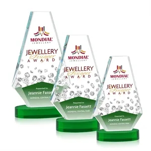 Kingsley VividPrint™ Award on Alberton Base - Green | https://www.bestnamebadges.com
