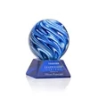 Naples Award on Sheffield Base - Blue | https://www.bestnamebadges.com