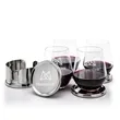 Baldoni Coasters & Reina Stemless Wine Set | https://www.bestnamebadges.com