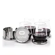 Baldoni Coasters & Germain Stemless Wine Set | https://www.bestnamebadges.com
