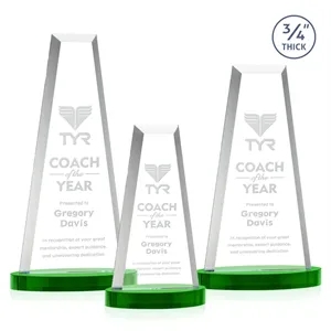 Imperial Tower on Alberton Base - Green | https://www.bestnamebadges.com