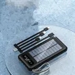Solar Powered Portable Power Bank with Built-in Cables | https://www.bestnamebadges.com