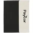 7" x 9" White Leatherette & Black Canvas Portfolio | https://www.bestnamebadges.com