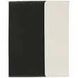 7" x 9" White Leatherette & Black Canvas Portfolio | https://www.bestnamebadges.com