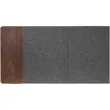 7" x 9" Rustic & Silver Leatherette & Gray Canvas Portfolio | https://www.bestnamebadges.com