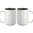 15 oz. Glossy Two-Tone Custom Photo Mug | https://www.bestnamebadges.com
