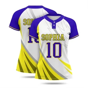 Women's Birdseye Mesh 2-Button Baseball Jersey 160 GSm