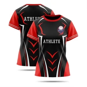 Women's Crew Neck Baseball Jersey Sublimated 200 gsm